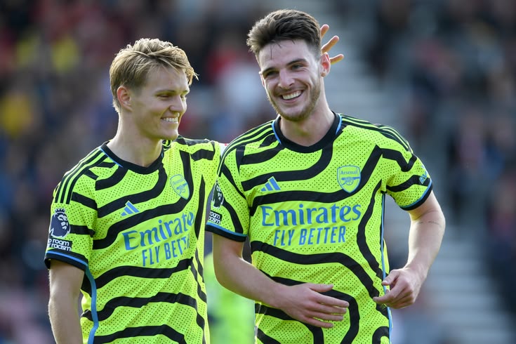 Martin Ordegaard and Declan Rice