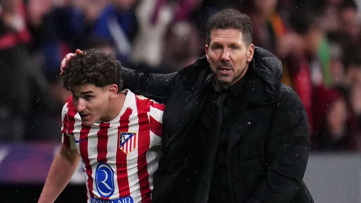 Julian Alvarez and Diego Simeone