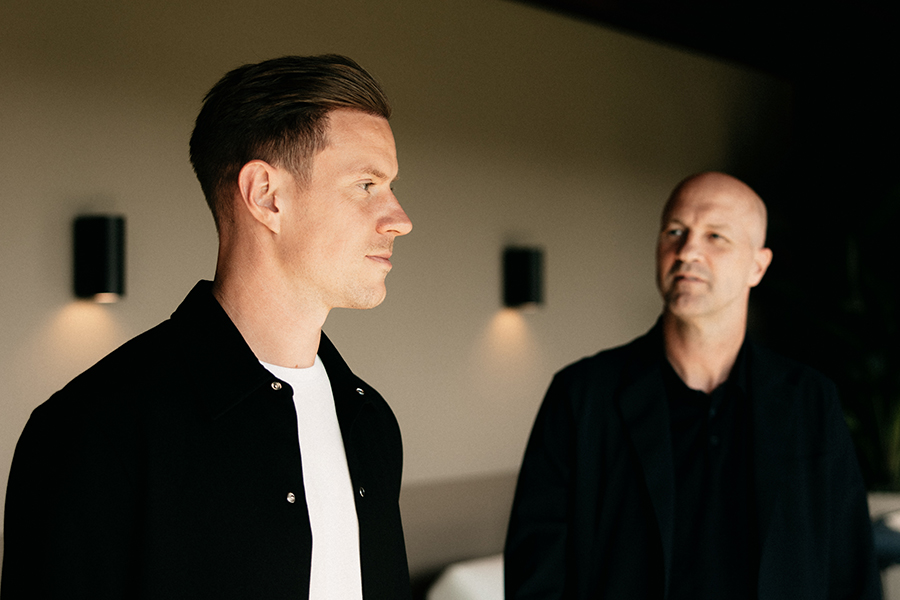 Stegen(left) with Ajax technical director Jordi Cruijff(right).