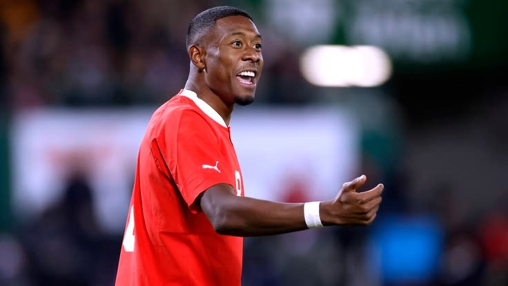 David Alaba playing for Austrian national team